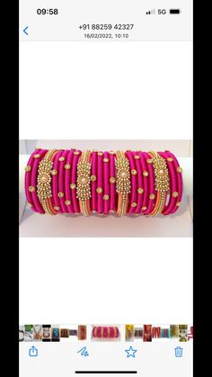 "Traditional Handmade Silk Thread Kundan Stone Studded Bangle Chuda Set Fashion Jewelry For Women Wedding Festive Party Wear Kada Set BANGLE SIZE -  2.4\" Inches, 2.6\" Inches, 2.8\" Inches, 2.10\" Inches Weight - 125 gm  Material: Silk Thread Color: As Per Picture The Bangles are decorated with beautiful stone. It makes your look noble and adds your charming Package include Set Of Silk Thread Bangles Fantastic Hand Kada for weddings, proms, parties or other special occasions * Specially Made For Traditional Occasions. * Used For Hands, It Can Be Reused. * For Bridal bridesmaids." The Bangles, Silk Thread Bangles, Thread Bangles, Handmade Bangles, Stone Studs, Silk Thread, Festival Party, Buying Gifts, Jewelry For Women