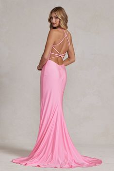 Mermaid Open Criss Cross Back Embroidered Bodice Long Evening Dress Expertly crafted with high-quality 100% polyester, our Mermaid Open Criss Cross Back Embroidered Bodice Long Evening Dress is the perfect choice for your next special occasion. Available in stunning shades of pink, purple, and royal blue, this dress features a sophisticated V-neckline and open criss cross back, which add a touch of elegance to the overall design. With its sleeveless and spaghetti strap features, this dress is bo School Formal Dresses, Open Back Prom Dress, Special Ocassion Dresses, Prom Dress With Lace, Back Prom Dress, Pink Prom Dress, Mother Wedding Dress, Embroidered Bodice, Trumpet Skirt