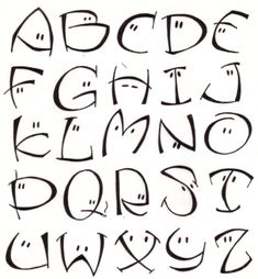 Showcase - TypeFace Cool Lettering Fonts Alphabet Hand Drawn, Doodle Fonts Alphabet, Letras Cool, Lettering Guide, Doodle Alphabet, Alfabet Letters, Doodle Fonts