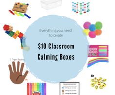 the back to school classroom box is filled with toys and supplies for children's learning