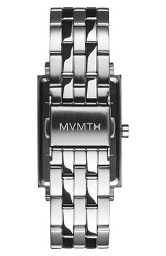 Modern minimalism makes this polished square watch a distinguished accessory for any occasion. 32mm case; 16mm band width Adjustable bracelet; links can be removed at your local Nordstrom.  Deployant clasp closure Quartz movement Date window Mineral crystal face Stainless steel Imported Minimalist Rectangular Everyday Watches, Minimalist Everyday Rectangular Watches, Modern Square Watch With Metal Dial, Minimalist Business Watch With Rectangular Dial, Minimalist Rectangular Dial Watch For Everyday, Minimalist Everyday Watch With Rectangular Dial, Minimalist Rectangular Dial Watches For Everyday, Everyday Minimalist Watch With Rectangular Dial, Classic Rectangular Metal Dial Watch