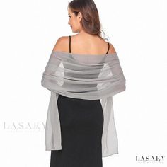 Lasaky - Spring Wedding Wrap - A Bridal Essential Bridesmaid Scarves, Silver Scarf, Blue Champagne, Black Blush, Chiffon Shawl, Wedding Wraps, Different Dresses, Women Shawl, Lightweight Scarf