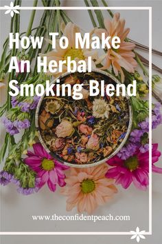 Herbal smoke blends are becoming common today. Some of the common reasons for smoking herbs are relaxation, mood enhancement, mental stimulation and energy, spiritual use, or kicking a tobacco habit. Learn how to blend your own. Smokable Herbs And Flowers, Herbal Blunts Recipes, Smokable Herb Blends Diy, Herbal Joints, Smokeable Herbs, Burn Bay Leaves