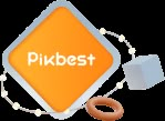 an orange sign with the word pikbest on it next to a pair of rubber o rings