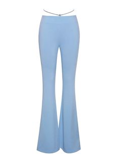 Materials: Stretch Crepe / Crystal Length Approximately 43.3 inch / 110 cm Inside Seam Length of Trousers: Approximately 33.8 inch / 86cm Stretch Factor: Low Stretch Juliette is wearing size small (US 4-6) Juliette is 5’9” Clean: Dry-clean only