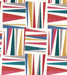 multicolored striped fabric with white background