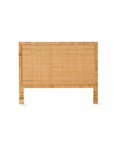 the headboard is made out of bamboo and has two wooden posts on each side