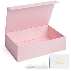 the pink box is open and ready to be used