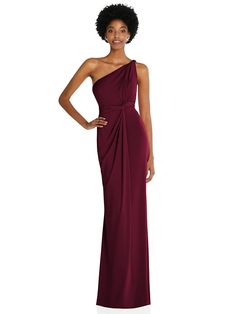 One-Shoulder Twist Draped Maxi Bridesmaid Dress | The Dessy Group Short Black Bridesmaid Dresses, Wedding Frocks, Beach Wedding Bridesmaids, Mother Of Bride Dress, Stunning Bridesmaid Dresses, One Shoulder Bridesmaid, Grecian Goddess, Drape Maxi Dress, Black Bridesmaids