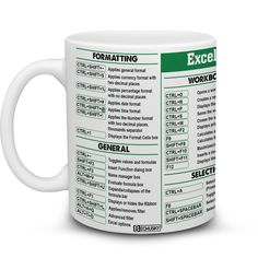 a coffee mug that has some information on it