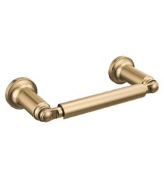 an antique brass toilet roll holder