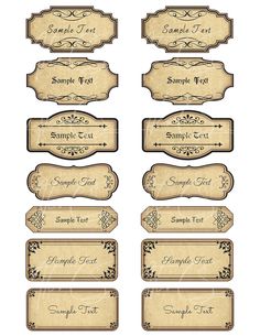 a set of vintage style labels and tags