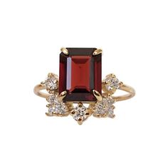 Bordeaux Garnet Ring | Tippy Taste Jewelry Emarald Ring, Birthday Gemstones, Style 2023, Garnet Jewelry, Garnet Ring, Garnet Stone, Silver Work, Gold Piece, Garnet Rings