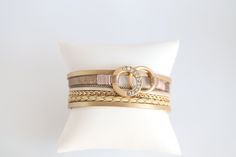 Gold Leather Bracelet Casual And Formal Outfits, Gold Leather Bracelet, Formal Outfits, Magnetic Bracelet, Chic Accessories, Formal Outfit, Magnetic Clasp, Gold Leather, Tennis Bracelet