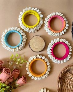 SHELL BANGLES Cowrie Shell Jewelry Diy, Cowrie Shell Jewelry For Haldi, Navratri Bangles Handmade, Cowrie Shell Festival Bracelets, Jewellery Design, Shell Jewellery, Handmade Cowrie Shell For Beach Season, Shell Bangles Indian