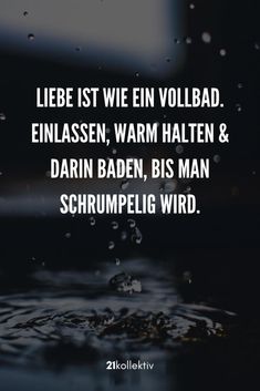 the words are written in german and english on a black background with water splashing around it