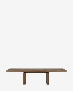 a rectangular wooden table against a white background with no one in it or someone else