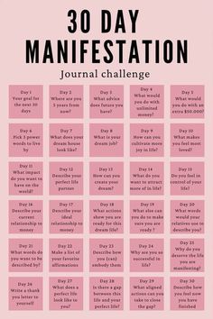 30 Day Journal Challenge Healing, How To Manifest In Journal, Journal Ideas 30 Day Challenge, 35 Journal Prompts, 30 Day Manifesting Challenge, Manifesting In Journal, How To Create A Manifestation Journal, Journal Prompts Challenges, How To Do Manifestation Journal