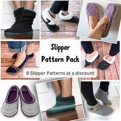 "This is for crochet patterns only, not the finished item. You will receive a zipped file folder with all 8 patterns.  Indulge in the joy of crafting stylish and snug slippers with our Cozy Feet Crochet Pattern Bundle! This delightful collection brings you 8 exquisite patterns for women's slippers, including ballet slippers, booties, loafers, and more. Whether you're looking for a charming pair to wear around the house or a chic design to gift your loved ones, this bundle has got you covered! Yo Slipper Pattern, Crochet Slipper, Crochet Slipper Pattern, Faux Fur Slippers, Slippers Pattern, Loafer Slippers, Scarf Knitting Patterns, Fur Slippers, Ballet Slippers