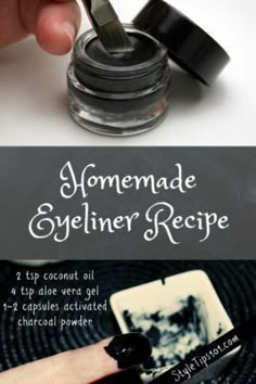 Homemade Eyeliner, Commercial Makeup, Eyeliner Shapes, Make Your Own Makeup, How To Do Eyeliner