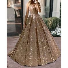 Silhouette:Ball Gown; Hemline / Train:Sweep / Brush Train; Closure:Zipper UP; Built-In Bra:Yes; Embellishment:Sequin; Fabric:Tulle; Sleeve Length:Sleeveless; Back Details:V Back; Boning:No; Style:Puffy,Luxurious,Sparkle Shine; Occasion:Quinceanera,Birthday; Neckline:V Neck; Front page:Prom Dresses; Bust:1; Hips:1; Hollow to Floor:1; Waist:1 Prom Black Dress, V Neck Ball Gown, Lace Top Wedding, Dress For Wedding Party, Sequin Ball Gown, Glitter Prom Dresses, Prom Dresses Sparkly, Ball Gown Prom Dress, Dress Quinceanera