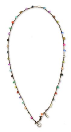 onujewelry.com - Semi-Precious Dot Necklaces – On U Jewelry Multicolor Hand-strung Lariat Necklace, Multicolor Lariat Beaded Necklaces With Natural Stones, Multicolor Wire Wrapped Spiritual Necklace, Multicolor Hand Knotted Beaded Necklace As Gift, Bohemian Multicolor Hand Knotted Jewelry, Bohemian Multicolor Hand-knotted Jewelry, Multicolor Artisan Hand Knotted Jewelry, Multicolor Wire Wrapped Necklaces For Healing, Multicolor Adjustable Hand Knotted Necklaces