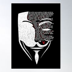 the v for vender poster with an image of a man's face