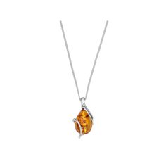 This teardrop necklace effortlessly combines the warmth of genuine amber with the cool sophistication of sterling silver. It's a striking accessory for both casual and formal occasions. Click on this JEWELRY & WATCHES GUIDE to learn about fit, styles, materials and more! This teardrop necklace effortlessly combines the warmth of genuine amber with the cool sophistication of sterling silver. It's a striking accessory for both casual and formal occasions. Click on this JEWELRY & WATCHES GUIDE to l Elegant Orange Baltic Amber Necklace, Elegant Baltic Amber Necklace In Orange, Teardrop Baltic Amber Necklace, Teardrop Baltic Amber Necklace In Amber Color, Sterling Silver Amber Teardrop Pendant Necklace, Amber Teardrop Pendant Necklace In Sterling Silver, Elegant Amber Teardrop Pendant Necklaces, Amber Teardrop Necklace With Polished Finish, Polished Teardrop Amber Necklace