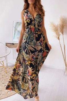 Details: Material:Polyester Style:Fashion  Pattern Type:Print Sleeve Style:Regular Sleeve Length:Sleeveless Silhouette: Comfort Fit Package: 1 x Dress  Size Length Bust S 50.8 34.6 M 51.2 36.2 L 51.6 37.8 XL 52.0 39.4 2XL 52.4 40.9 Tips:  Size: please check measurements carefully Please allow 0.5-1" difference due to manual measurement Different monitor settings means colors may differ slightly 1" = 2.54cm Wedding Outfit Guest Semi Formal, Party Dress Night, Summer Wedding Outfit, Wedding Outfit Guest, Beach Party Dress, Dress Night, Tie Maxi Dress, Summer Wedding Outfit Guest, Hawaiian Wedding