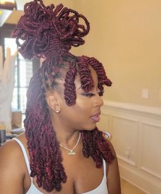 Naturallyshesdope LLC on Instagram: "Gorgeous @pinky907 @redmystiqueart #naturallyshesdope #locs #locstyles" Feminine Locs Styles, Locs Hairstyles For Women Petals, Petals Locs Style, Rose Petal Loc Style, Dreadlocks Petal Styles, Petal Locs, Valentines Day Loc Styles, Dreadlock Petals Loc Hairstyles, Loc Petal Styles