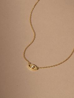 18k Gold Evil Eye Vermeil Necklace | Uncommon James Uncommon James, Dainty Chain Necklace, Chain And Pendant, Dainty Chain, Vermeil Jewelry, Black Gift Boxes, Eye Pendant, Evil Eye Pendant, Jewelry Pouch