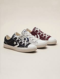 Bale Star Shoes, Shoes With Stars, Converse One Stars, Converse Cons One Star, Zapatillas All Star, 90s Sneakers