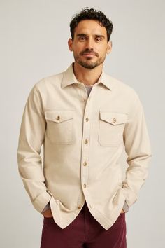 Moleskin Overshirt | Bonobos | Bonobos Relaxed Fit Shirt With Patch Pockets And Johnny Collar, Classic Shirt With Patch Pockets For Business Casual, Classic Shirt With Buttoned Pockets For Everyday, Classic Business Casual Shirt With Patch Pockets, Everyday Shirt With Buttoned Pockets And Spread Collar, Beige Spread Collar Shirt For Everyday, Beige Everyday Shirt With Spread Collar, Everyday Beige Shirt With Spread Collar, Daily Beige Shirt With Spread Collar