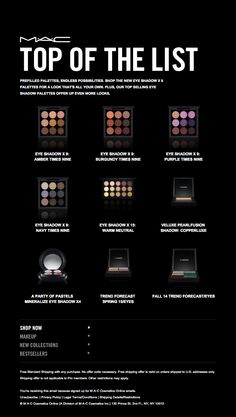 MAC - top of the list Shadow Palette, Mac Cosmetics, The List, Pink Black, E Mail, Digital Marketing, Black Pink, Marketing