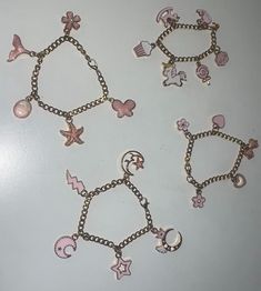 Cute little charm bracelets for your little one ✨ Cute Charm Bracelet With Dangling Charms As Gift, Trendy Pink Charm Bracelets, Trendy Pink Bracelets With Charms, Cute Charm Bracelets For Friendship, Playful Pink Charm Bracelets, Cute Nickel-free Charm Bracelet For Friendship, Pink Novelty Bracelets With Charms, Pink Charms Bracelets Novelty Style, Cute Dangle Charm Bracelet