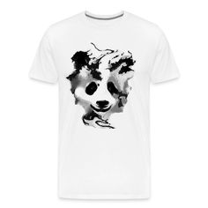 Black and White Panda Bear Face - Mens Premium T-Shirt | CoolBlueVibes Panda Panda, Bear Face, Face Men, Cut Tshirt, Panda Bear, Slim Fit Men, Mens Shirts