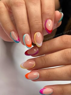 Multicolored Nails, Unghie Sfumate, Wow Nails, Hot Nails, Fancy Nails