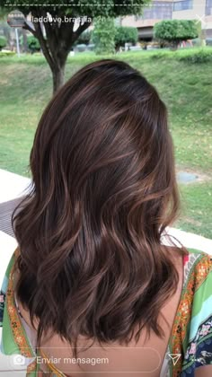 Fall Balyage Long Hair Brunettes, Black Hair Balayage, Brown Hair Looks, Dark Hair With Highlights, Caramel Highlights