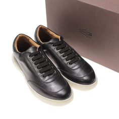 Di Bianco Black Black Lace-up Shoes With Vibram Sole In Calf Leather, Black Calf Leather Lace-up Shoes With Vibram Sole, Luxury Black Lace-up Shoes With Stitched Sole, Modern Black Custom Sneakers With Stitched Sole, Black Lace-up Shoes With Stitched Sole In Calf Leather, Black Custom Sporty Sneakers With Stitched Sole, Black Sporty Custom Sneakers With Stitched Sole, Black Low-top Lace-up Shoes With Stitched Sole, Black Lace-up Shoes With Rubber Sole In Calf Leather