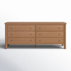 an image of a wooden dresser with drawers