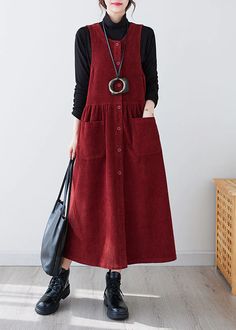 Linen Dresses Summer, Maxi Dress Winter, Hijabi Outfit, Dresses Casual Winter, Dress Winter, Tie Waist Dress, Corduroy Dress, Comfortable Room, Cotton Coat