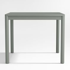 a grey table on a white background with no one at it's top or legs