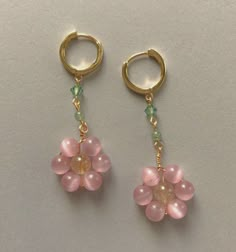 Handmade Flower Earrings, Diy Earrings Materials, Diy Earrings Easy, Beads Craft Jewelry, Bracelets Handmade Diy, Beaded Earrings Diy, Jewelry Accessories Ideas