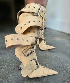 Shoes Game, Unique Boots, Heels Aesthetic, Stunning Shoes, Unique Shoes, Aesthetic Style