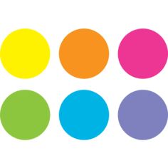 four different colored circles on a white background