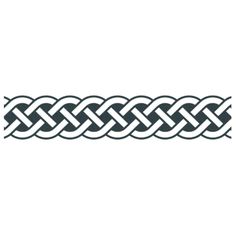 a black and white image of an intricate braid pattern on a white background with the words,