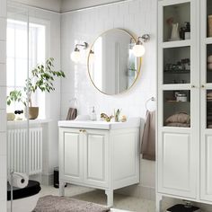 TÄNNFORSEN / RUTSJÖN Bathroom vanity w doors/sink/faucet, white, 313/8x217/8x363/4" - IKEA Ikea Bathroom, Garden Grove, Sink Faucets, Bathroom Furniture, Classic Elegance, Backsplash, Decor Inspiration, Faucet, Bathroom Vanity