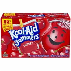 kool - aid jammers cherry flavored drink mix, 6 5 ounce box