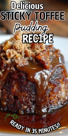 delicious sticky toffe pudding recipe ready in 35 minutes