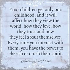 a quote from charles pope about children get only one childhood, and it will effect how they